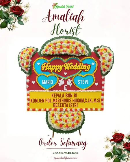 Papan Bunga Pernikahan Kracak